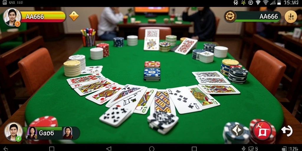 Tampilan gameplay menegangkan dalam permainan Gaple yang seru.