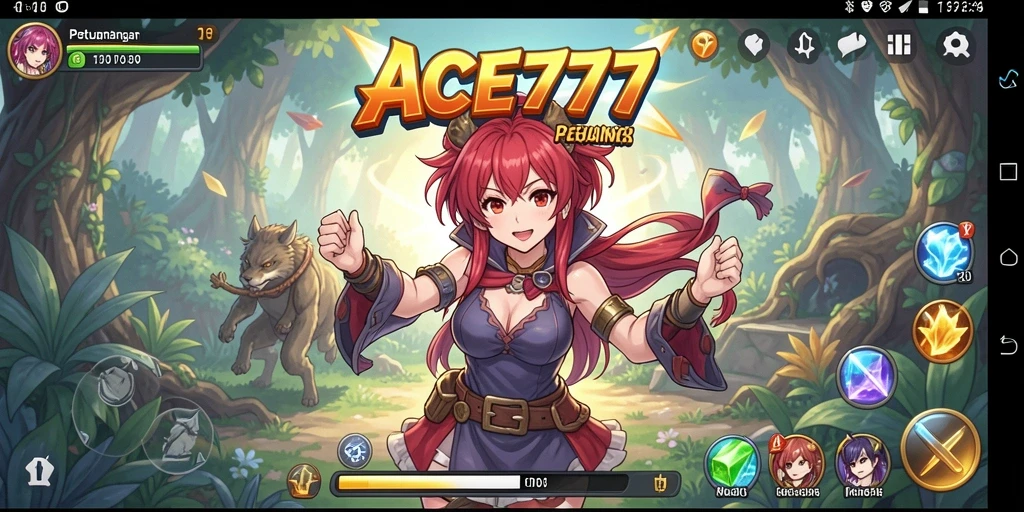 Tampilan gameplay seru dan karakter anime yang menarik di ACE777.