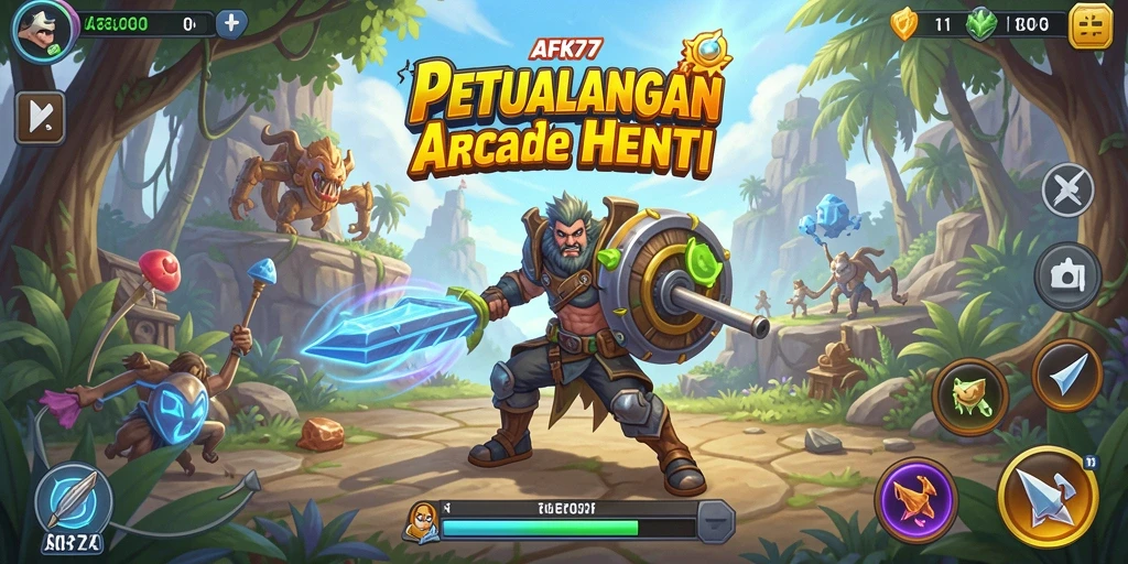 Screenshot gameplay AFK77 menunjukkan aksi seru dan grafis yang menarik.