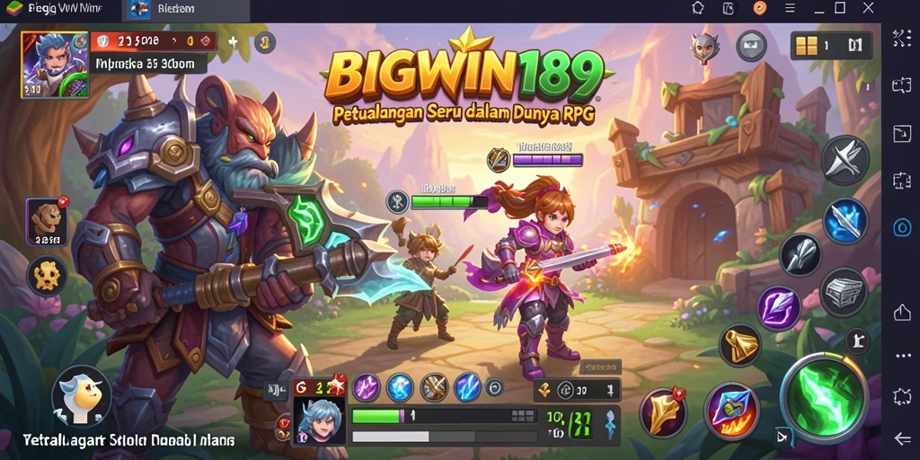 Screenshot gameplay RPG yang menampilkan aksi seru dan karakter hebat.