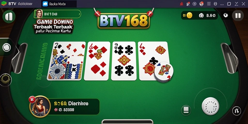 Tampilan gameplay seru BTV168 saat bermain Domino.