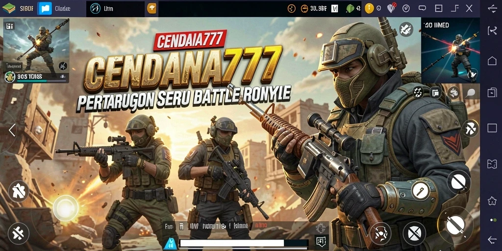 Gameplay CENDANA777 yang menegangkan di arena Battle Royale.