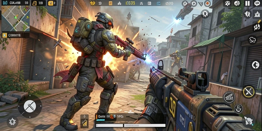Screenshot gameplay CORLA188 menampilkan aksi tembak-menembak seru.