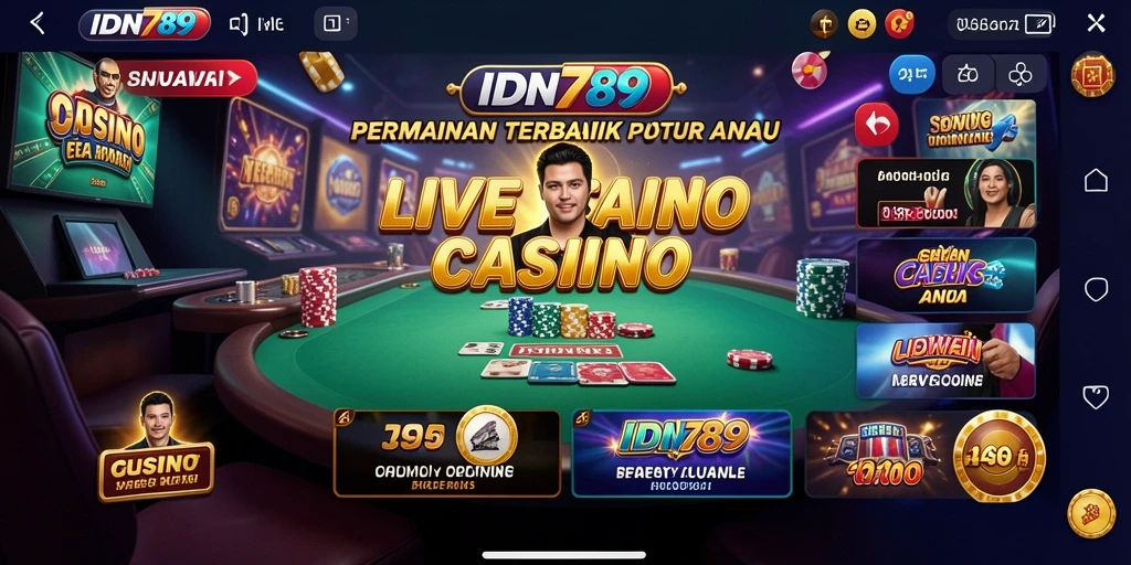 Tampilan gameplay menarik di IDN789 dengan dealer langsung.