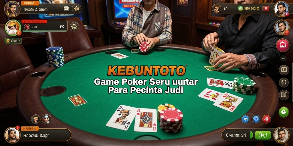 Tampilan gameplay Poker di KEBUNTOTO yang mendebarkan.
