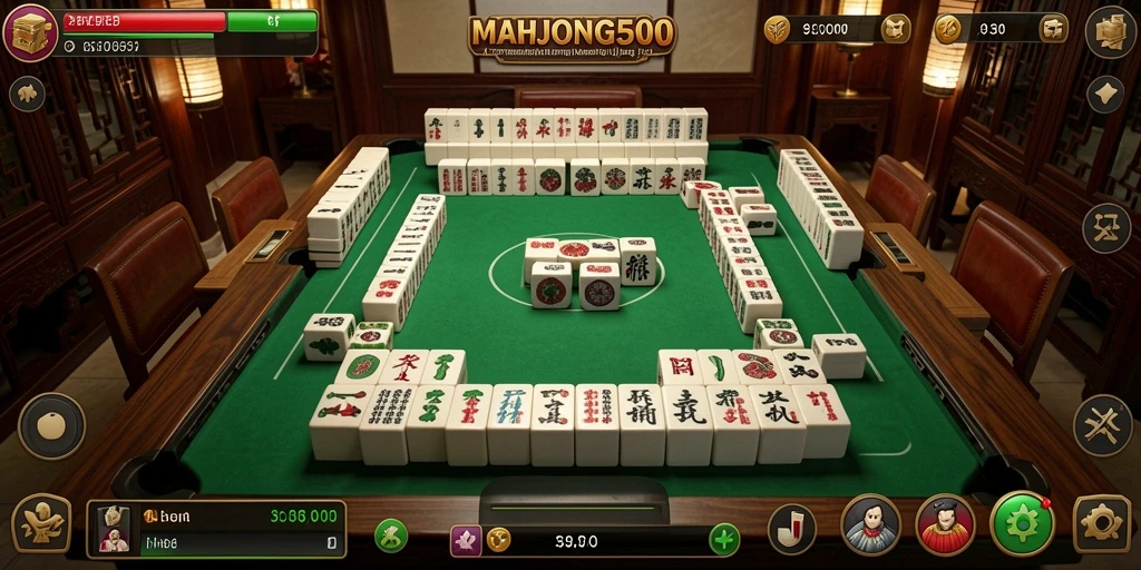Gameplay seru MAHJONG500 dengan beragam puzzle menarik.