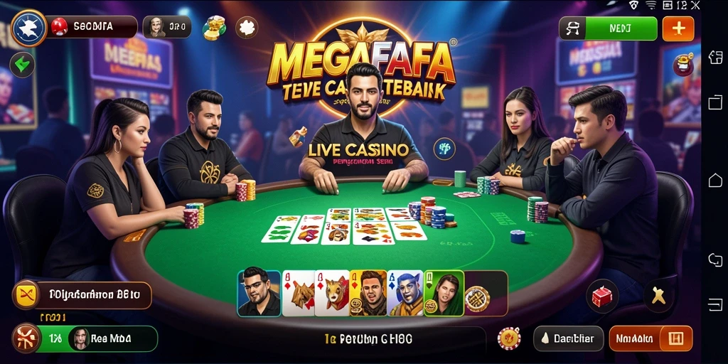 Tampilan gameplay menarik dari permainan Live Casino MEGAFAFA.