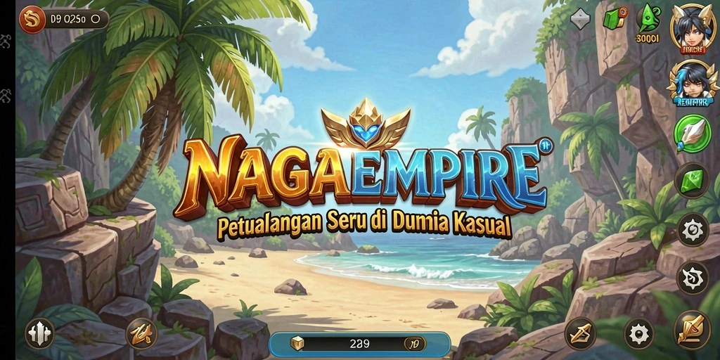 Tangkapan layar utama NAGAEMPIRE menampilkan gameplay yang seru dan penuh tantangan.
