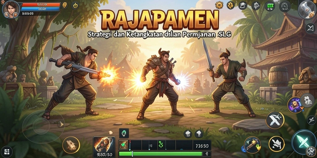 Gameplay RAJAPAMEN yang penuh strategi dan aksi.