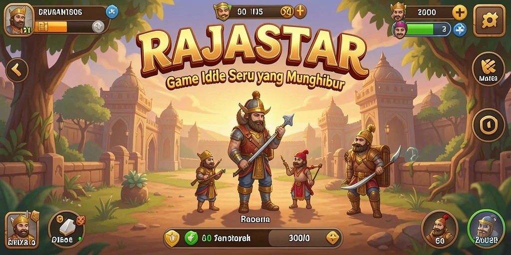 Tampilan gameplay seru RAJASTAR yang memukau dan mengasyikkan.