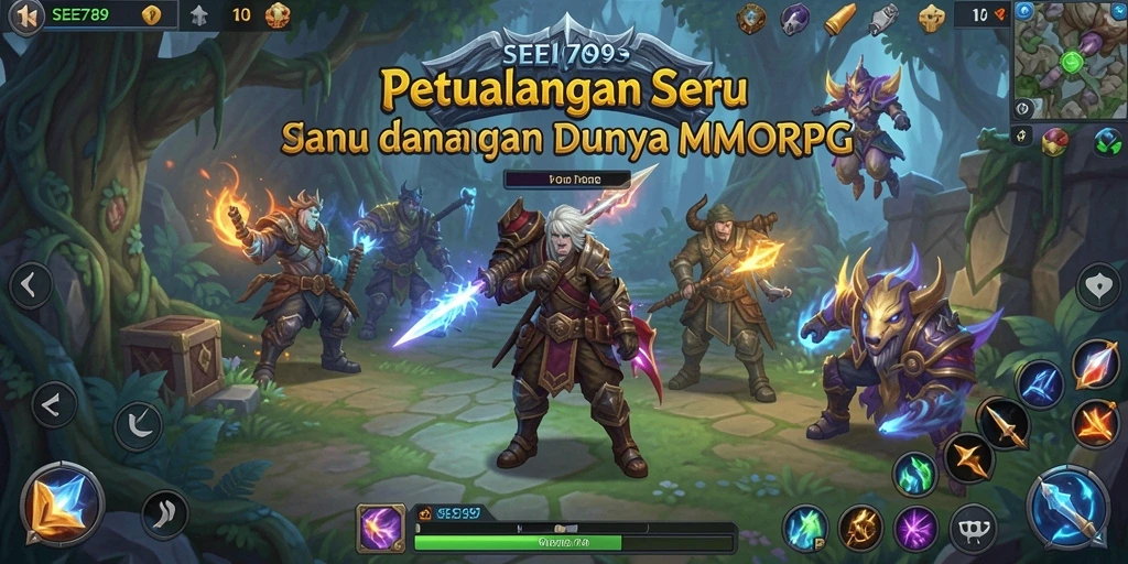 Screenshot utama SEE789 menampilkan gameplay yang mendebarkan dalam dunia MMORPG.