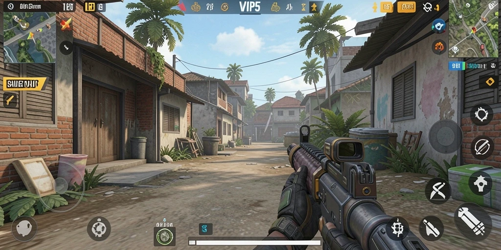 Screenshot gameplay SVIP5 yang menampilkan aksi seru dalam game TPS.