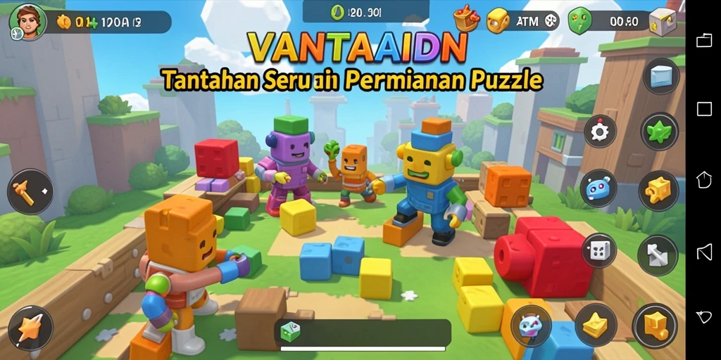 Tampilan gameplay menarik dari VANTAIDN dengan tantangan puzzle.