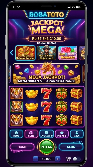 Tampilan utama aplikasi bobatoto dengan berbagai pilihan aplikasi.